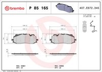 BREMBO P 85 165X - Juego de pastillas de freno