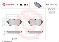 BREMBO P 85 154X - Juego de pastillas de freno