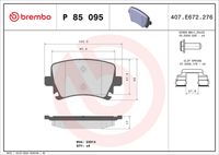 BREMBO P 85 095X - Juego de pastillas de freno