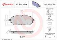 BREMBO P 85 194 - Juego de pastillas de freno