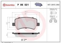 BREMBO P 86 021X - Juego de pastillas de freno