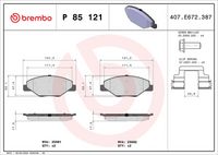 BREMBO P 85 121X - Juego de pastillas de freno