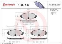 BREMBO P 85 147X - Juego de pastillas de freno