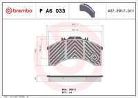 BREMBO P A6 033 - Juego de pastillas de freno