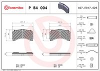 BREMBO P B4 004 - Juego de pastillas de freno