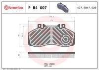 BREMBO P B4 007 - Juego de pastillas de freno