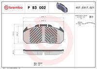 BREMBO P B3 002 - Juego de pastillas de freno