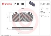 BREMBO P B7 006 - Juego de pastillas de freno