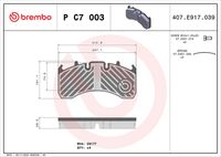 BREMBO P C7 003 - Juego de pastillas de freno