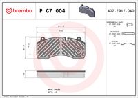 BREMBO P C7 004 - Juego de pastillas de freno