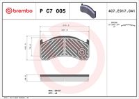 BREMBO P C7 005 - Juego de pastillas de freno