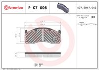 BREMBO P C7 006 - Juego de pastillas de freno