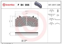 BREMBO P B4 006 - Juego de pastillas de freno