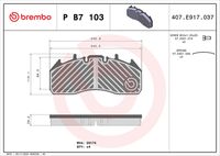 BREMBO P B7 103 - Juego de pastillas de freno