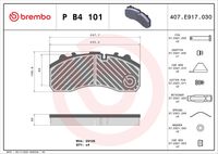 BREMBO P B4 101 - Juego de pastillas de freno