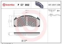 BREMBO P C7 002 - Juego de pastillas de freno