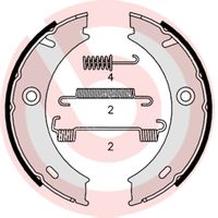 BREMBO S 50 512 - Juego de zapatas de frenos, freno de estacionamiento