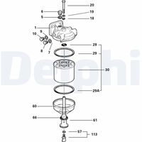 DELPHI 5838B240-12B1 - Filtro combustible