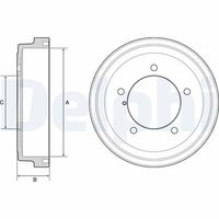 DELPHI BF531 - Tambor de freno