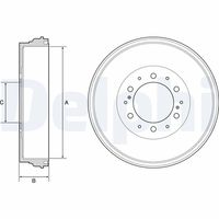 DELPHI BF537 - Tambor de freno