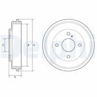 DELPHI BF591 - Tambor de freno