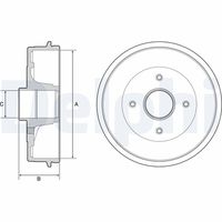 DELPHI BFR538 - Tambor de freno