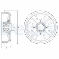 DELPHI BFR576 - Tambor de freno