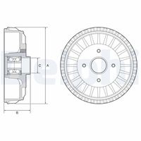 DELPHI BFR768 - Tambor de freno