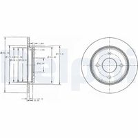 DELPHI BG3054C - Disco de freno