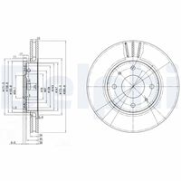 DELPHI BG3501C - Disco de freno