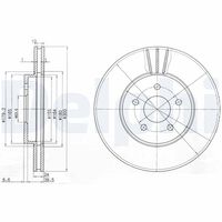 DELPHI BG3537C - Disco de freno