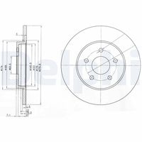 DELPHI BG3663C - Disco de freno