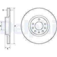 DELPHI BG3770C - Disco de freno