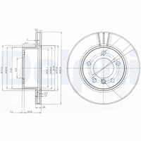 DELPHI BG3899C - Disco de freno