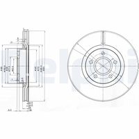 DELPHI BG3895C - Disco de freno