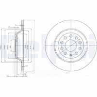 DELPHI BG3956C - Disco de freno