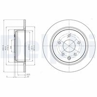 DELPHI BG4108C - Disco de freno