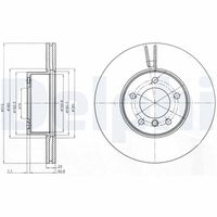 DELPHI BG4172C - Disco de freno