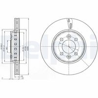 DELPHI BG4536C - Disco de freno