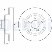 DELPHI BG4555C - Disco de freno