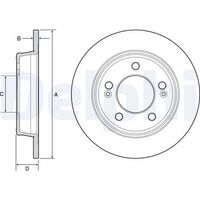 DELPHI BG4559C - Disco de freno