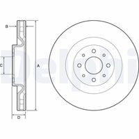 DELPHI BG4566C - Disco de freno