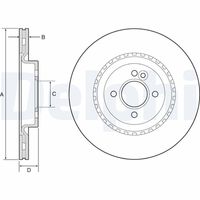 DELPHI BG4568C - Disco de freno