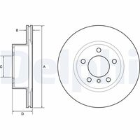 DELPHI BG4645C - Disco de freno