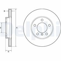 DELPHI BG4668C - Disco de freno