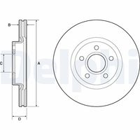 DELPHI BG4676C - Disco de freno