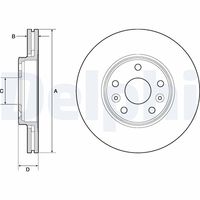 DELPHI BG4667C - Disco de freno