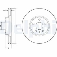 DELPHI BG4702C - Disco de freno