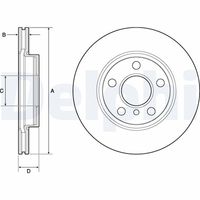 DELPHI BG4704C - Disco de freno