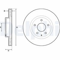 DELPHI BG4713C - Disco de freno